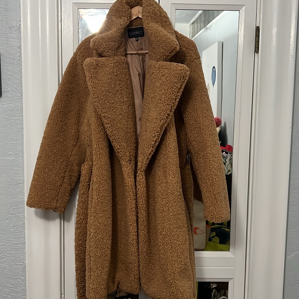 Eloquii Camel Textured Jacket